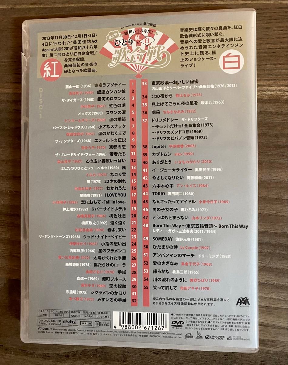 桑田佳祐 Act Against AIDS 2013【昭和八十八年度 第二回ひとり 桑田佳祐 Act Against AIDS 2013【昭和八十八年度 第二回ひとり