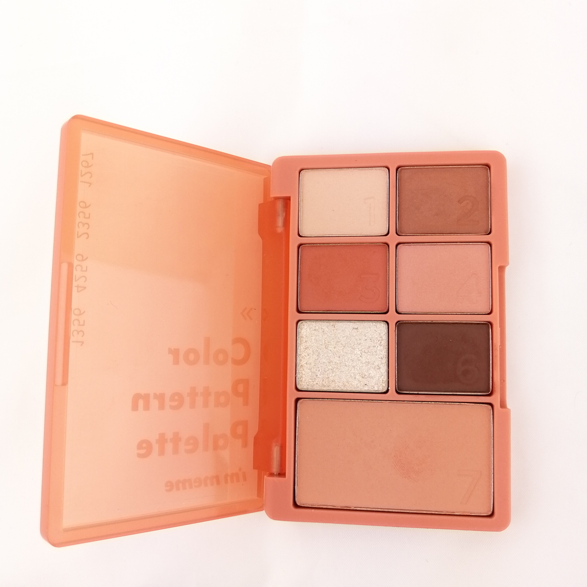  I m ушко (уголок) цвет образец Palette 001 коралл образец 7 цвет orange серия тени для век i*m meme предметы первой необходимости смешанные товары Корея cosme 