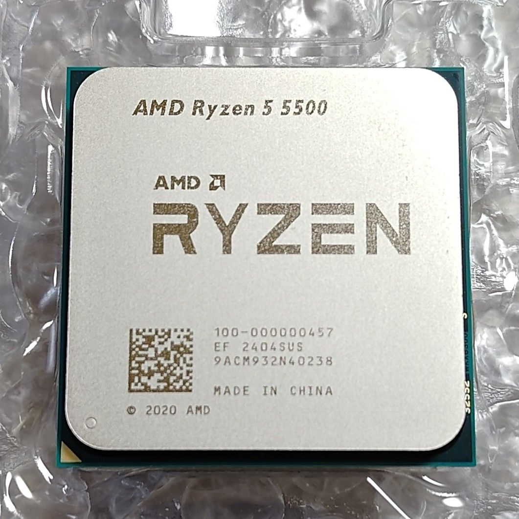 検証済み新品 AMD Ryzen 5 5500 Socket AM4 Zen3 6コア12 検証済み新品 AMD Ryzen 5 5500 Socket AM4 Zen3 6コア12