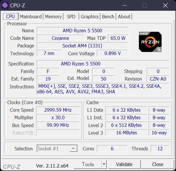 検証済み新品 AMD Ryzen 5 5500 Socket AM4 Zen3 6コア12 検証済み新品 AMD Ryzen 5 5500 Socket AM4 Zen3 6コア12