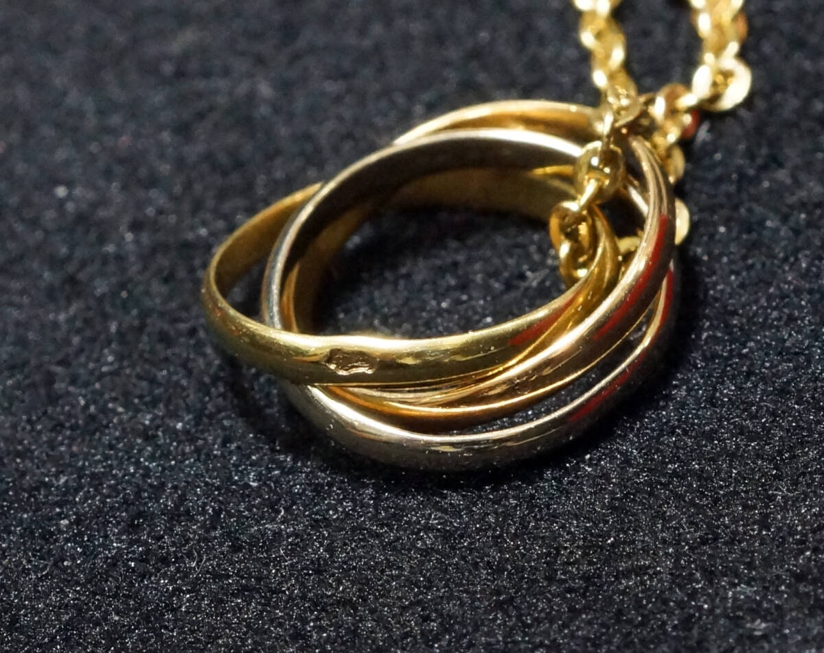 カルティエ Cartier トリニティ ネックレス スリーカラー 3連 カルティエ Cartier トリニティ ネックレス スリーカラー 3連