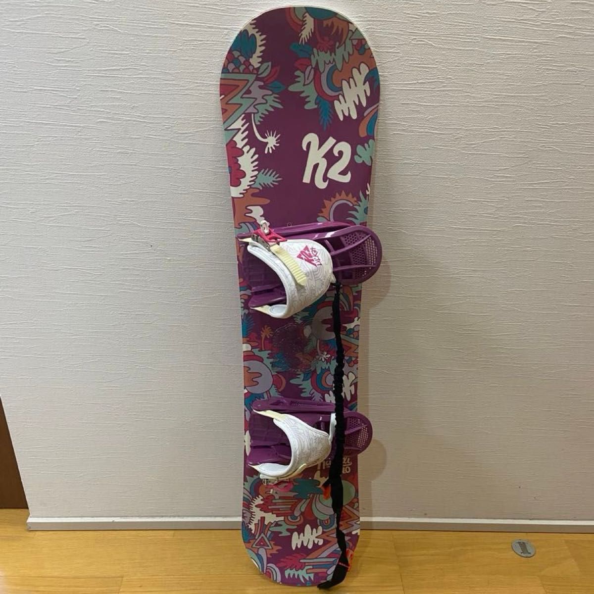 スノーボード 2点セット K2 紫108cm / バイン キッズ ジュニア 程度上 スノーボード 2点セット K2 紫108cm / バイン キッズ ジュニア 程度上