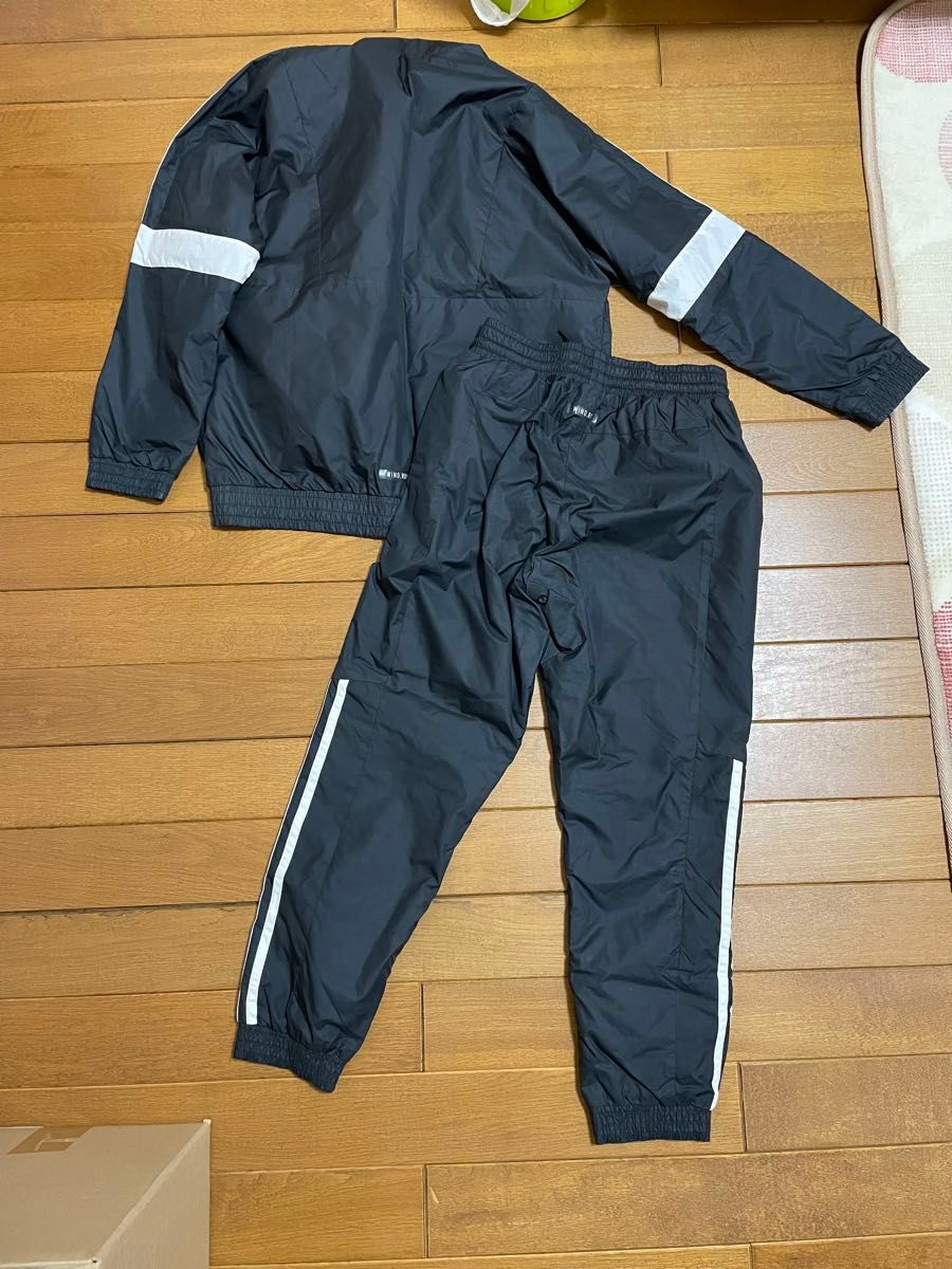 【当店一番人気】 ナイロンセットアップ裏起毛 上下 上着のチャック閉まり adidas アディダス