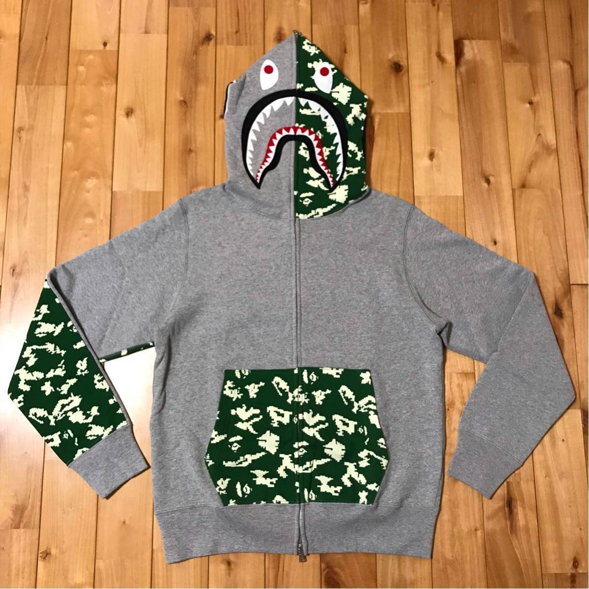 * new goods * NW20 anniversary commemoration digital duck Shark Parker M size shark full zip hoodie a bathing ape bape Ape Bape 20th nigo 8032