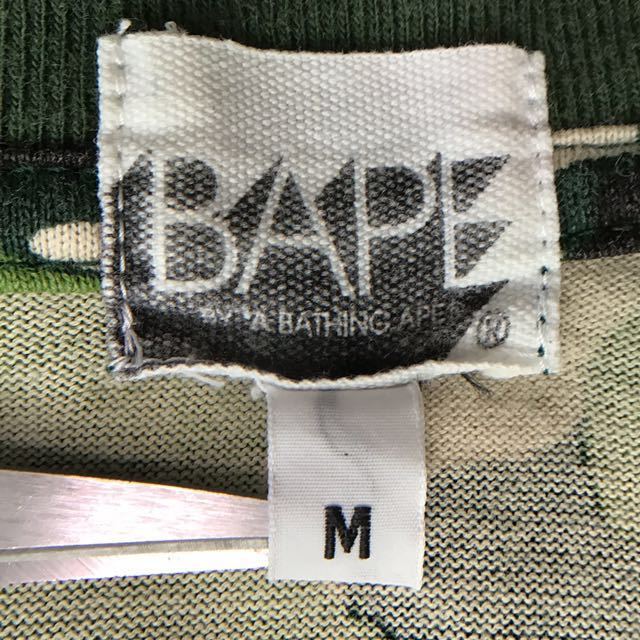 ABC camo green BAPE logo Tシャツ Mサイズ a bathing ape bape エイプ ベイプ アベイシングエイプ ABCカモ 迷彩 nigo 3907_画像7