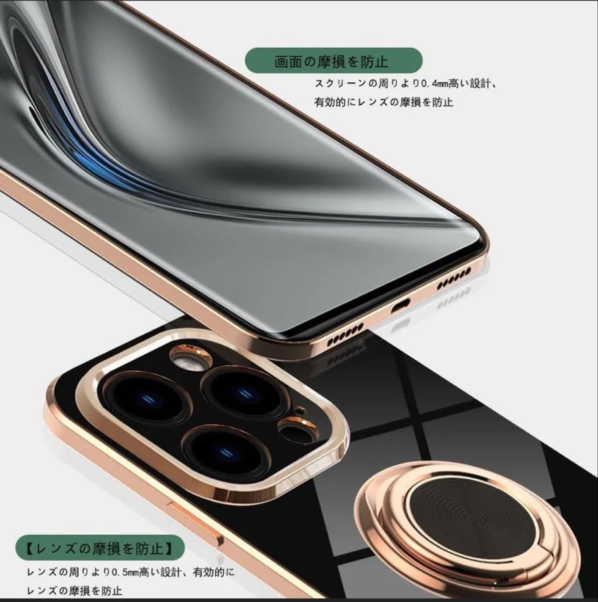 ピンク スマホケースiPhone12promax 人気 ケース　シンプル　リング