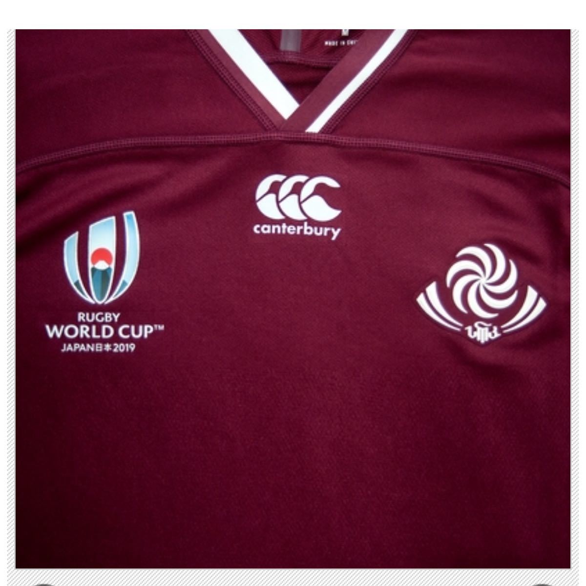 【カンタベリー】RWC20ジョージア代表オフィシャルホームレプリカジャージ XL