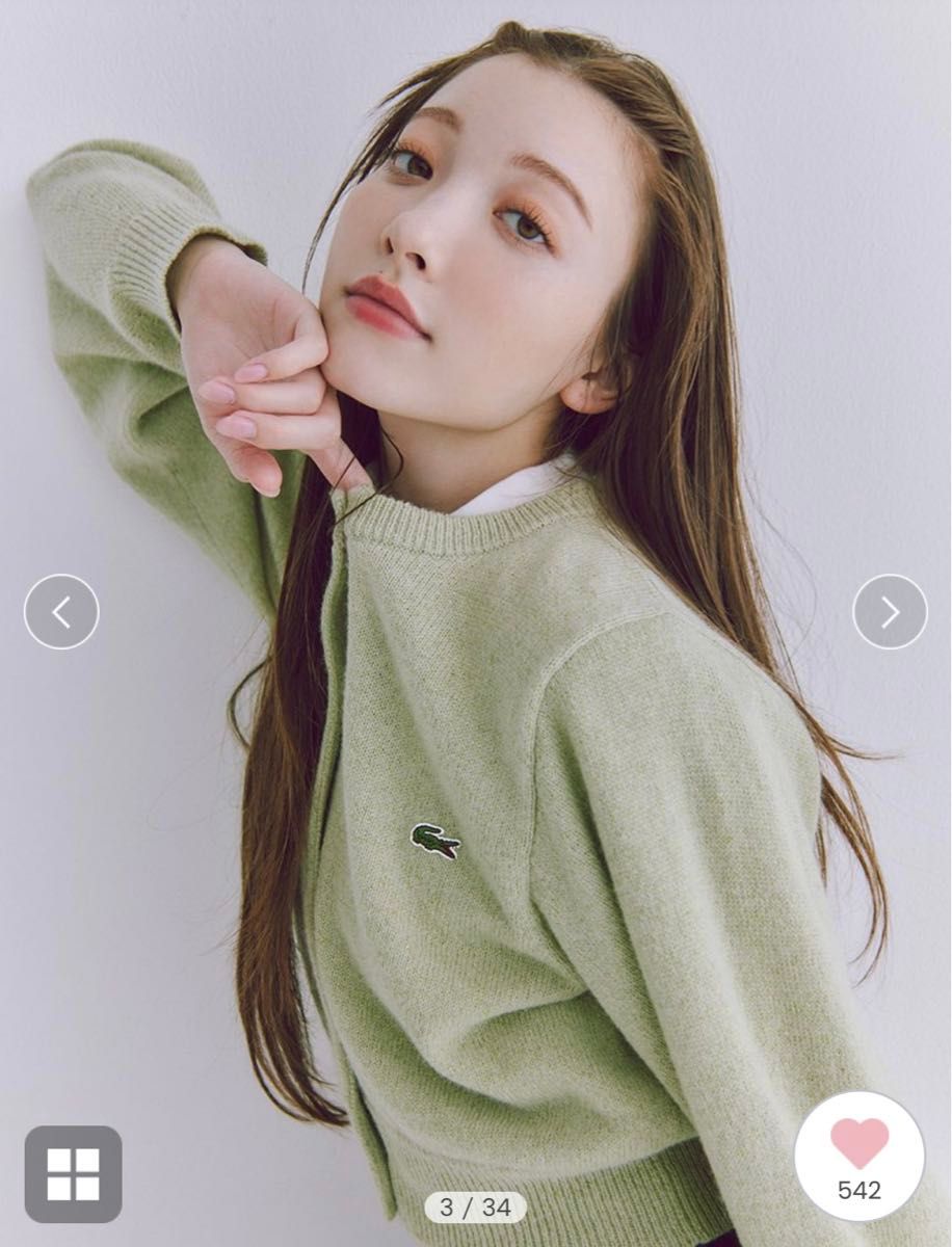 新品】LACOSTE×SNIDELラメニットカーディガン アイボリー|Yahoo 新品】LACOSTE×SNIDELラメニットカーディガン アイボリー|Yahoo