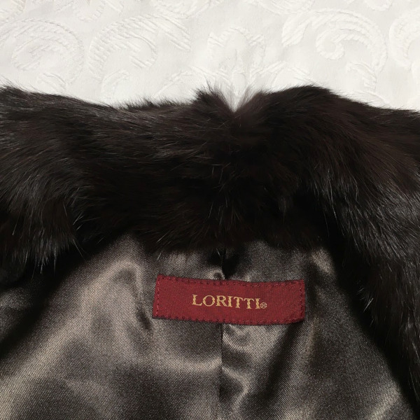 有名な高級ブランド 美品 LORITTI ファーコート 毛皮 ラビット