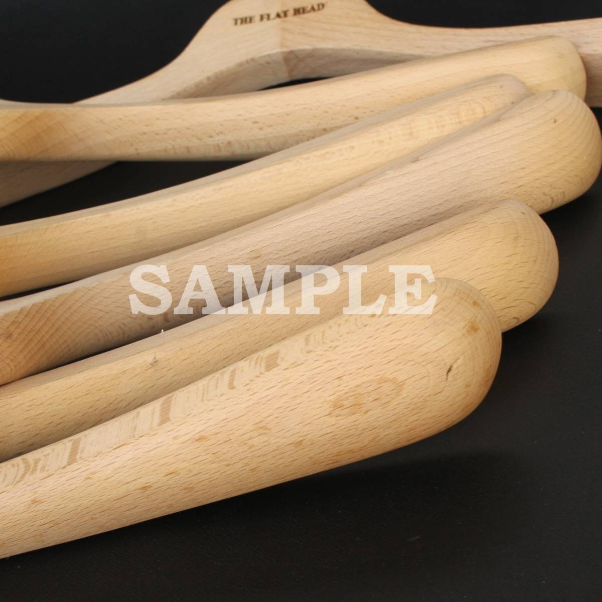 (99311) rare THE FLAT HEAD Flat Head wooden hanger hanger wood handle ga- 1 pcs (RJB stock bar g)