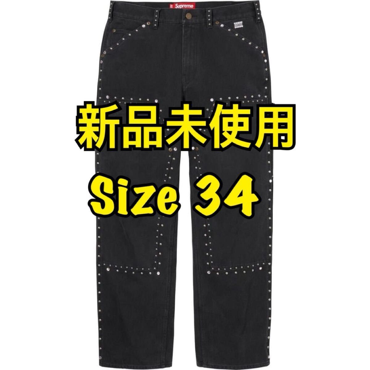 Supreme B B Simon Studded Double Knee Painter Pant Black Supreme B B Simon Studded Double Knee Painter Pant Black