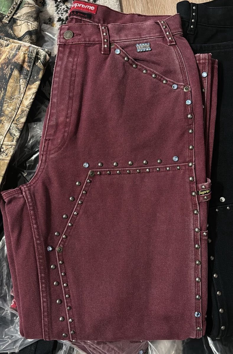 Supreme x B B Simon Studded Double Knee Painter Pant Supreme x B B Simon Studded Double Knee Painter Pant