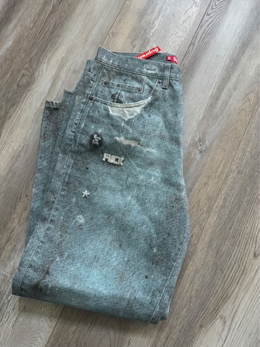 Supreme HJR Trompe Loeil Loose Fit Jean デニム ジーンズ Supreme HJR Trompe Loeil Loose Fit Jean デニム ジーンズ