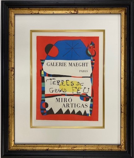 ≪　　 　ミロ　 　　≫　　リトグラフ 　　TERRES DE GRAND FEU 　　 1959年　　　JOAN　MIRO