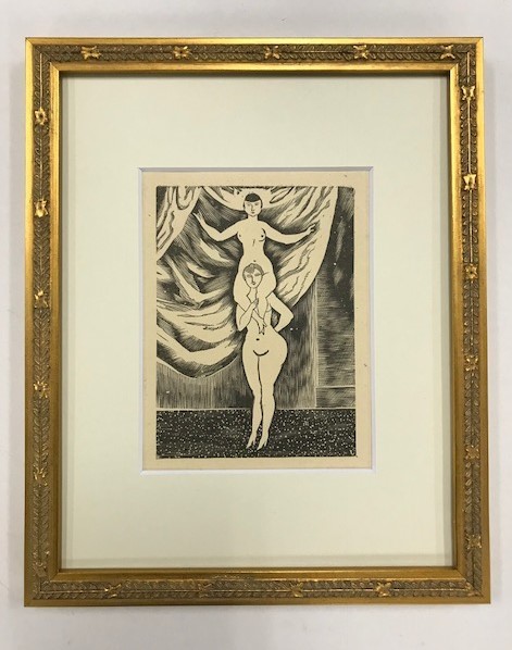 H藤田嗣治のオリジナル木版画・1925年製作 本物保証 特価】 ≪ 藤田嗣治 ≫ オリジナル木版画 ⅩⅠ 1925年 ROI