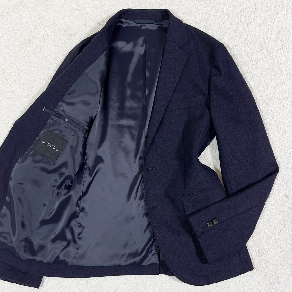 美品【グリーンレーベルリラクシング 紺ジャケット】 Mサイズ 美品/green label relaxing グリーンレーベルリラクシング