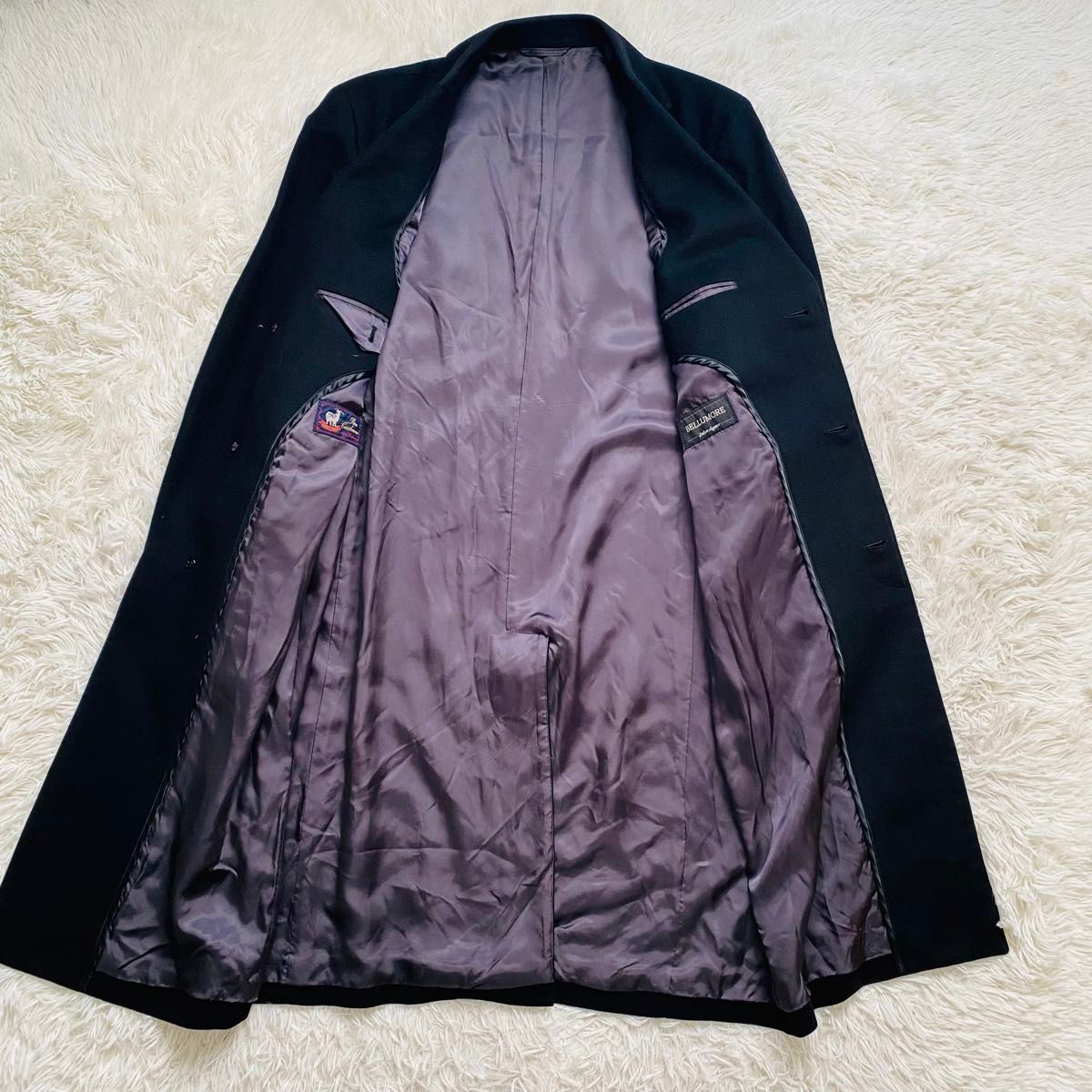 極美品 着丈114㎝ XL相当 高級カシミヤ100% マキシ丈 ロング 極美品 着丈114㎝ XL相当 高級カシミヤ100% マキシ丈 ロング