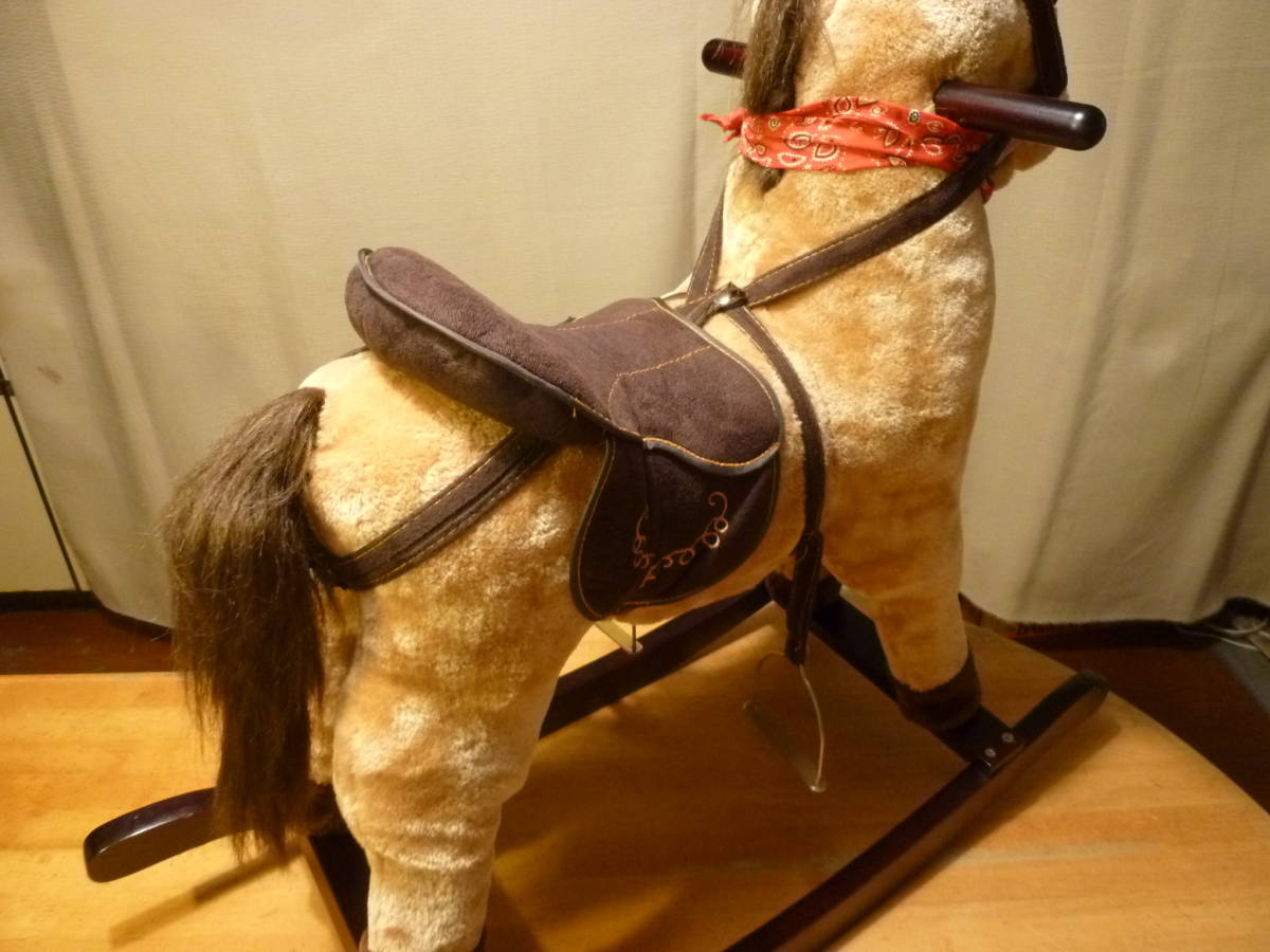 bon furniture cloth made soft toy type ..... wooden horse 