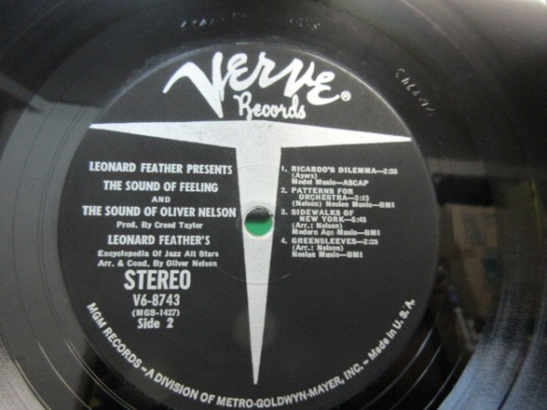 三P1■LP★レナード・フェザー（Leonard Feather）presents THE SOUND OF FEELING／VERVE US盤 V6-8743（MGS1426）_画像4