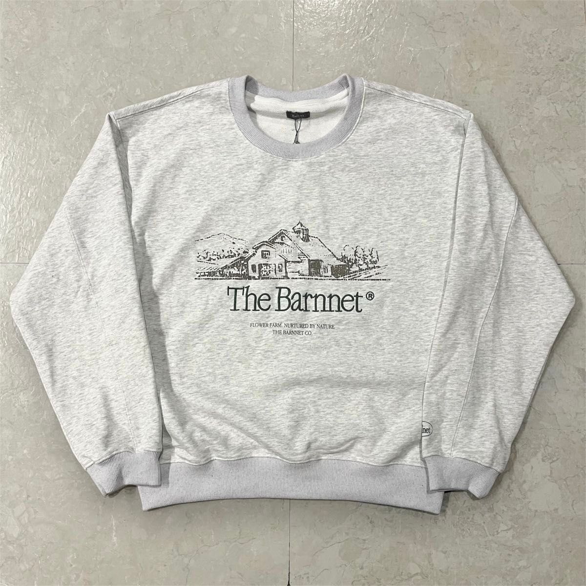 The Barnnet 韓国 スウェット トレーナー 刺繍 ライトグレー The Barnnet 韓国 スウェット トレーナー 刺繍 ライトグレー The