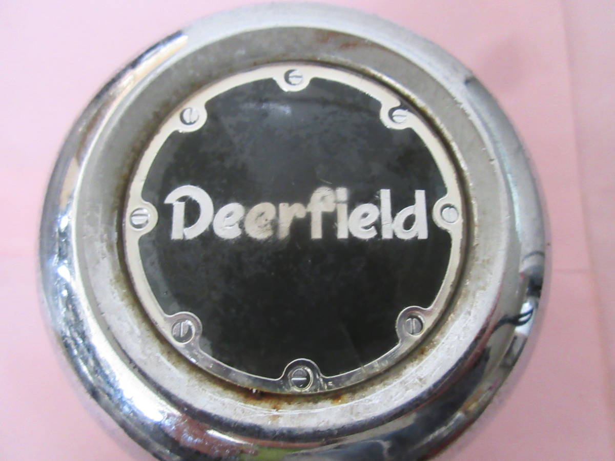 W311-4★Deerfield ディアフィールド アルミホイール用センターキャップ中古1枚★直径約114mm★高さ約96mm_画像3