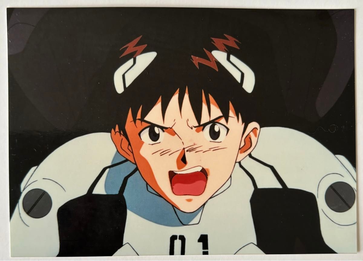 新世紀エヴァンゲリオン 生写真 ブロマイド 碇シンジ 場面写 TVアニメ版 フェア景品 特典 非売品 当時物 EVA シンジ1