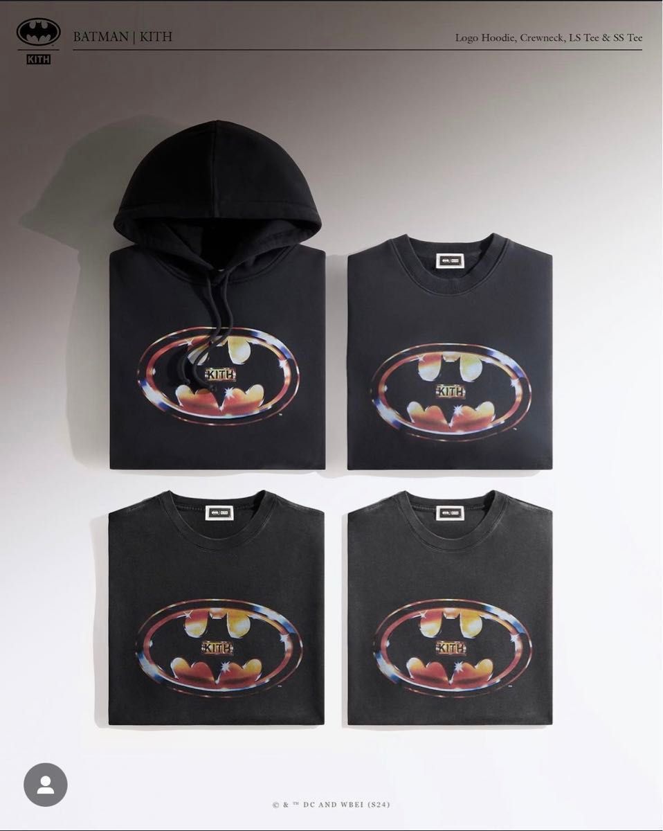 Kith x Batman Logo Vintage NelsonHoodie キス x バットマン Kith x Batman Logo Vintage NelsonHoodie キス x バットマン