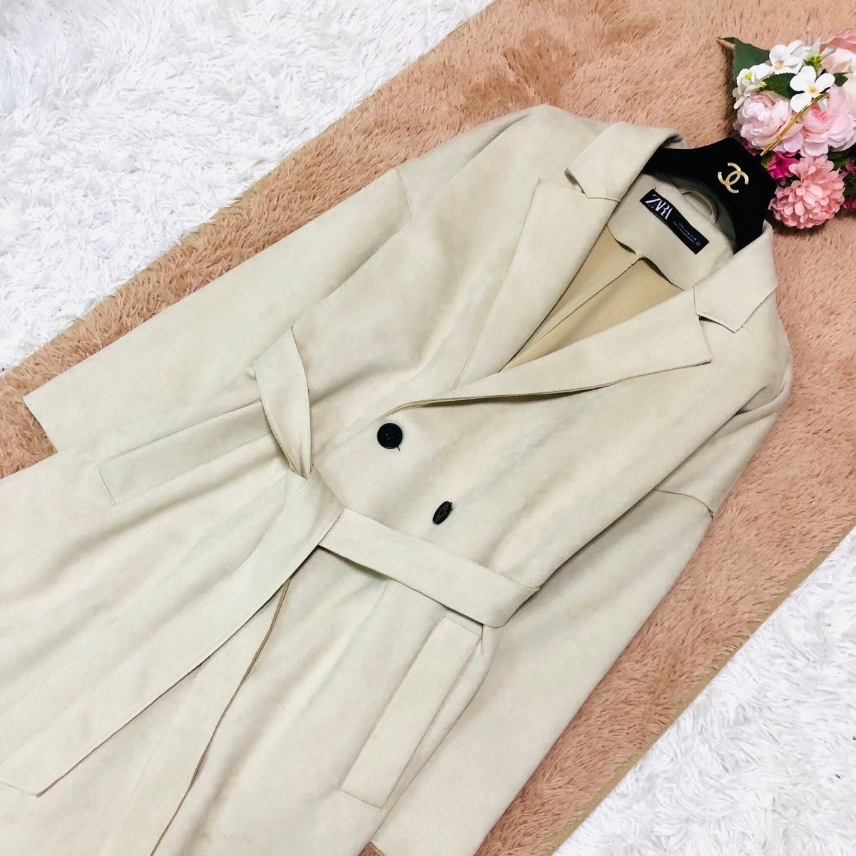 本日限定特価 ZARA ザラ フェイクスウェード ロングコート 本日限定特価 ZARA ザラ フェイクスウェード ロングコート