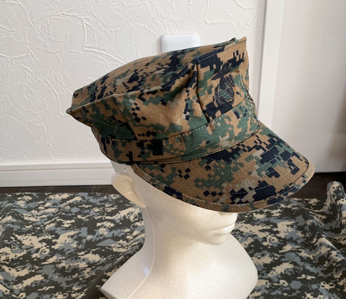 米軍 実物 海兵隊 放出品 マーパット ピクセルグリーン ワークキャップ キャップ 帽子 サイズ M 美品　　　T_画像1