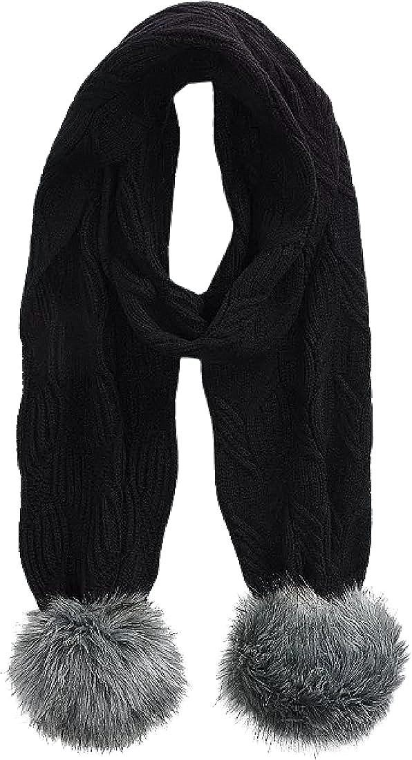 新品 USA限定 正規品 日本未発売 The North Face ノースフェイス Ohmega ポンポンスカーフ マフラー BLACK