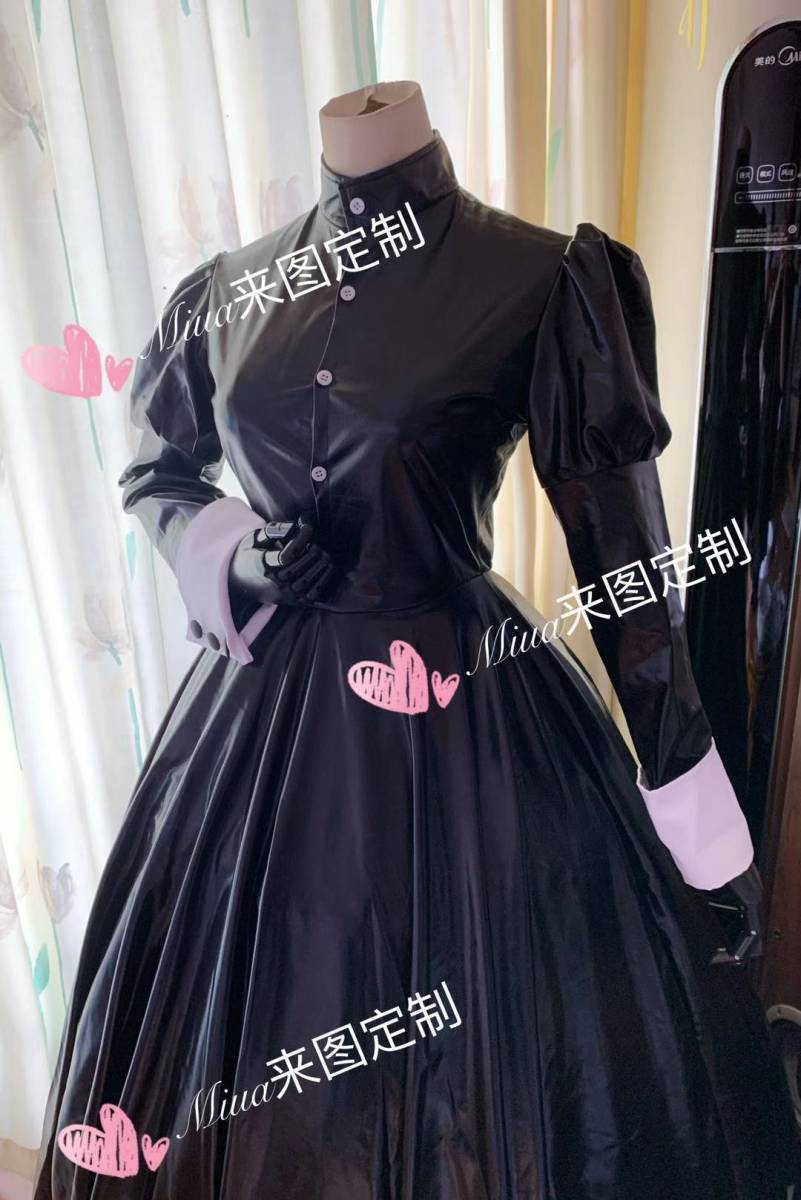 実物撮影オリジナルメイド服 コーヒーの色 光沢サテンに生地 実物撮影オリジナルメイド服 コーヒーの色 光沢サテンに生地