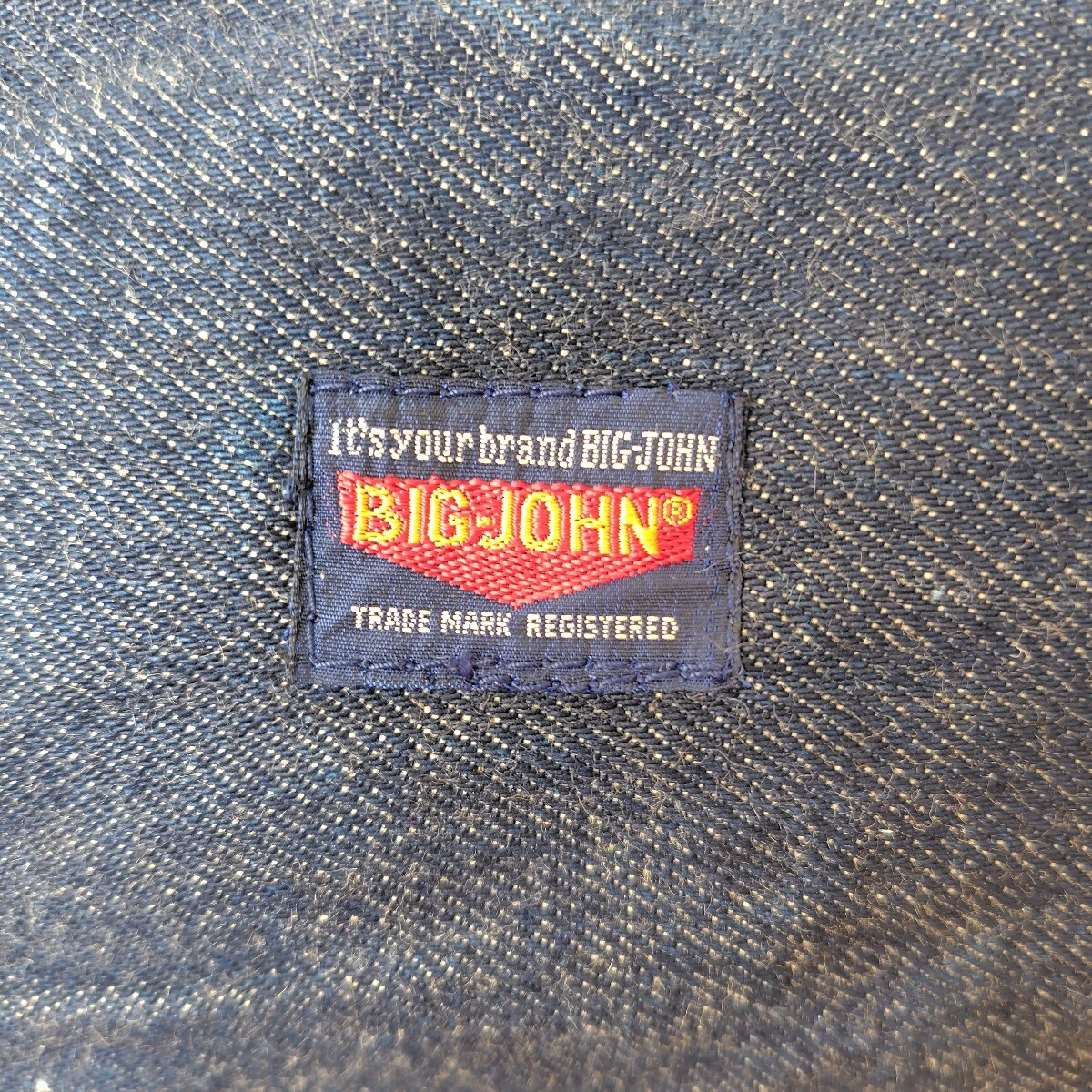 70s ヴィンテージ BIG JOHNビッグジョン デニムボストンバッグ 横46cmx縦27cm_画像3