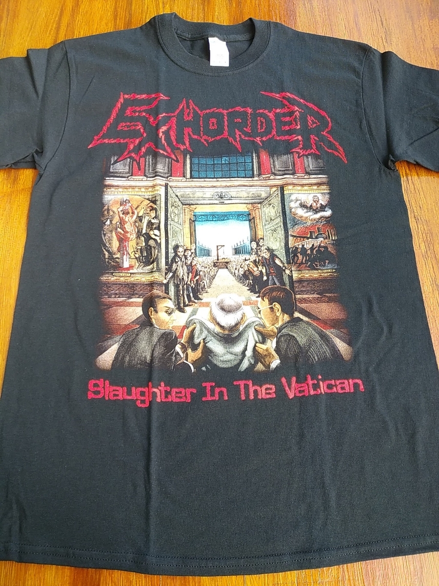 EXHORDER Tシャツ Slaughter in the Vatican 黒M / slayer metallica exodus possessed sodom megadeth pantera_画像1