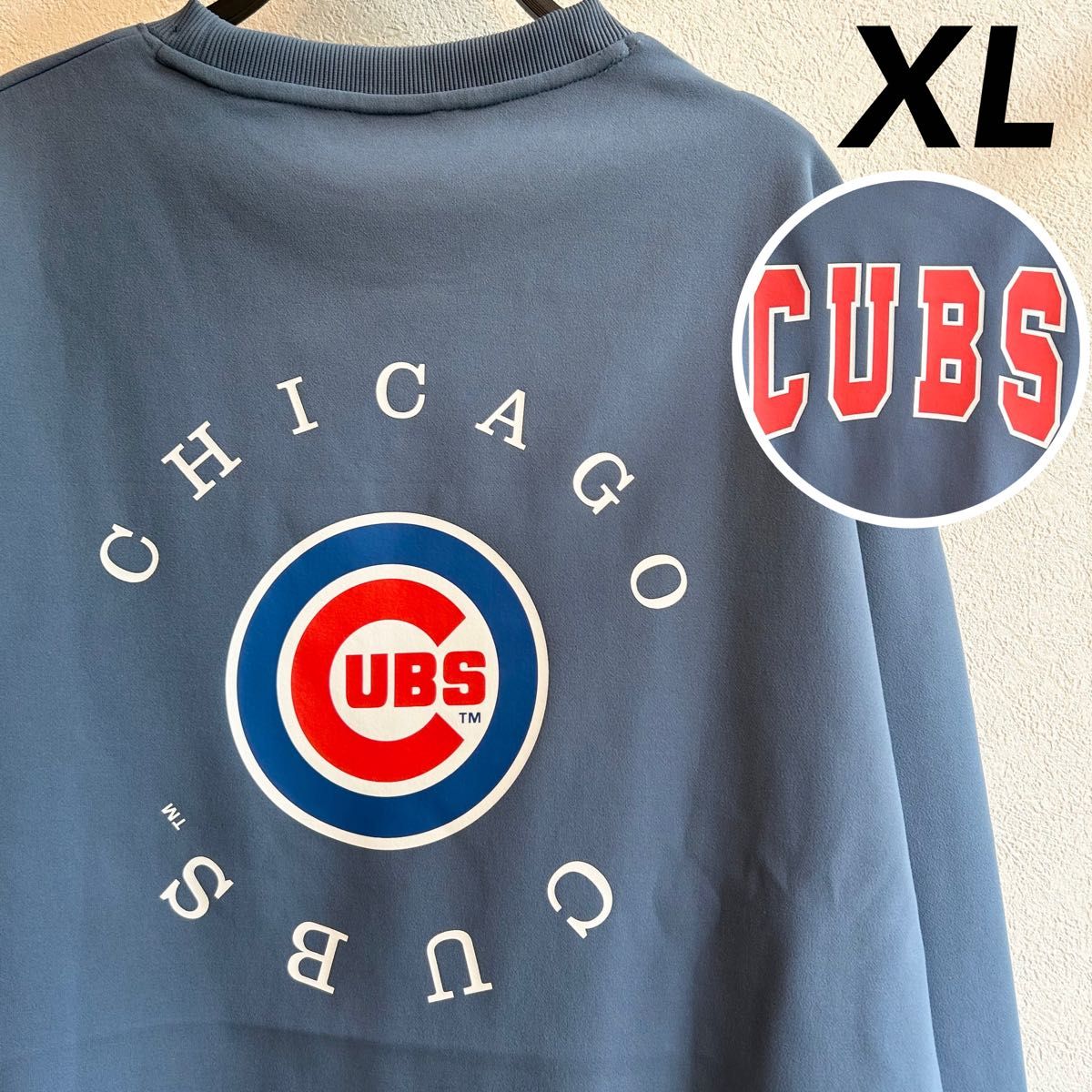 XL】MLB シカゴ・カブス サークルロゴ 長袖クルートレーナー 今 XL】MLB シカゴ・カブス サークルロゴ 長袖クルートレーナー 今