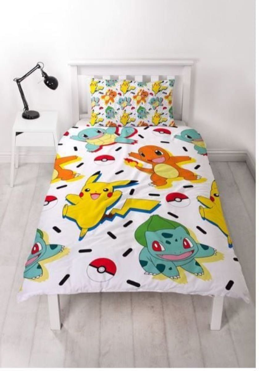 ポケモン ピカチュウ シングル 布団カバー + 枕カバー セット ポケモン ピカチュウ シングル 布団カバー + 枕カバー セット