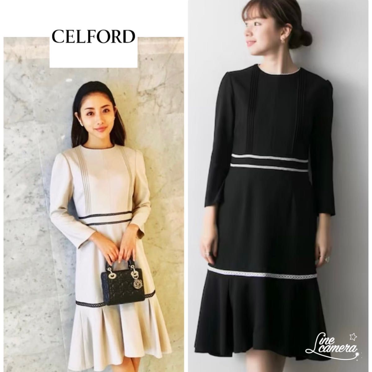 CELFORD セルフォード 切替ワンピース 石原さとみ フォーマル CELFORD セルフォード 切替ワンピース 石原さとみ フォーマル