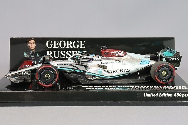 【ミニチャンプス】 1/43 メルセデス AMG F1 W13 G・ラッセル ハンガリーGP 2022　初ポールポジション [417223163]★未開封新品！