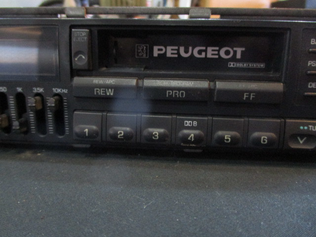 # Peugeot 205 CTI cassette tape deck used Clarion Junk part removing equipped audio speaker auto radio antenna #