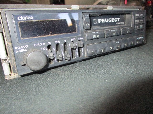 # Peugeot 205 CTI cassette tape deck used Clarion Junk part removing equipped audio speaker auto radio antenna #