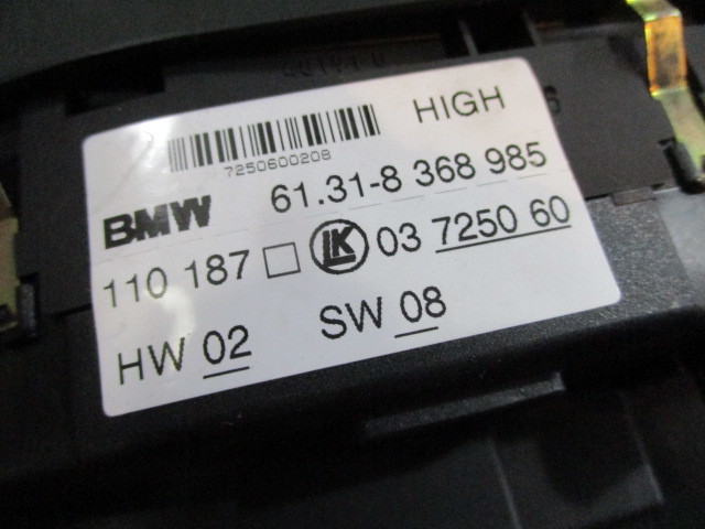 ■BMW E39 パワーウインドスイッチ 左 中古 61318368985 部品取あり 左ハンドル ドアミラースイッチ 525 530 540 E38 740 750 ■_画像3