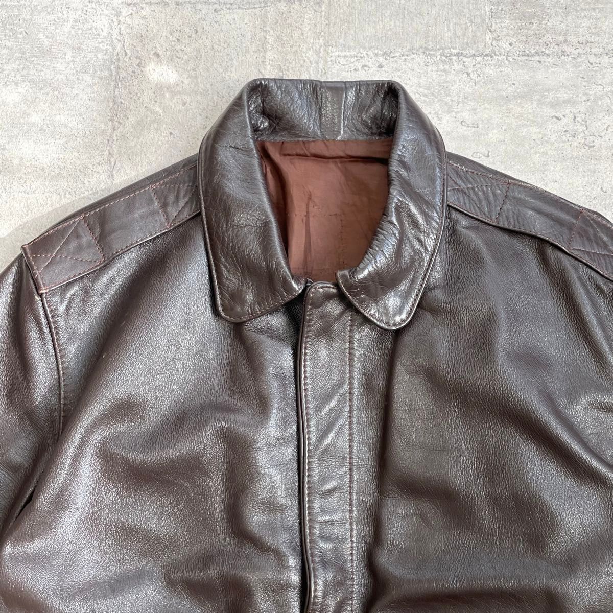 OLD type A-2 レザーフライトジャケット ダークブラウン leather OLD type A-2 レザーフライトジャケット ダークブラウン leather