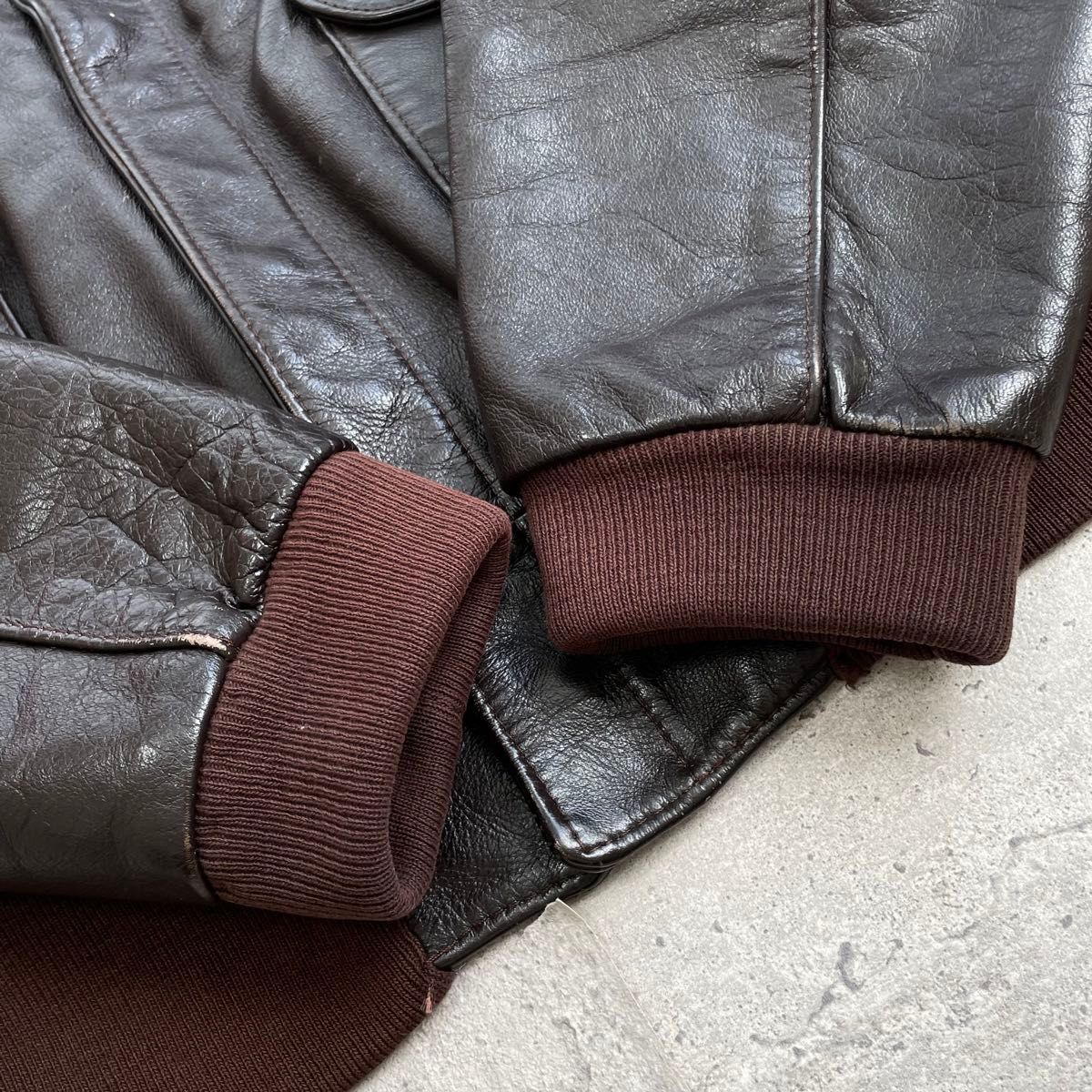 OLD type A-2 レザーフライトジャケット ダークブラウン leather OLD type A-2 レザーフライトジャケット ダークブラウン leather