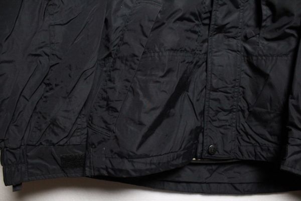 90's コロンビア Columbia フード付き ナイロンジャケット (M) 黒×青 90年代 旧タグ パーカー_画像8