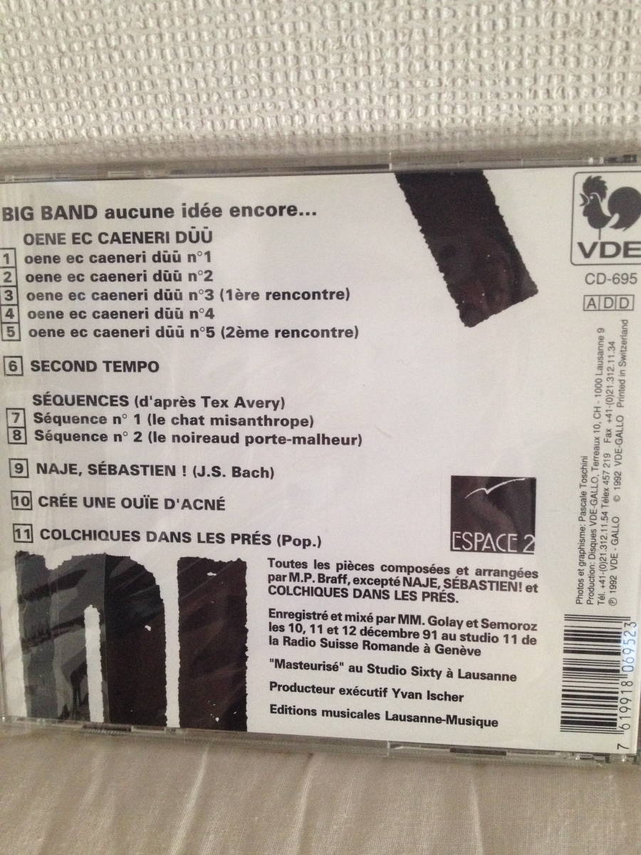 「　世界的廃盤Big Band Aucune Idee Encore Malcolm Braff　」CD_画像2