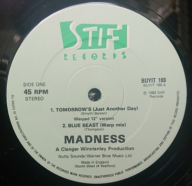 ☆MADNESS/TOMORROW'S(JUST ANOTHER DAY)'1983UK STIFF 12INCH _画像3