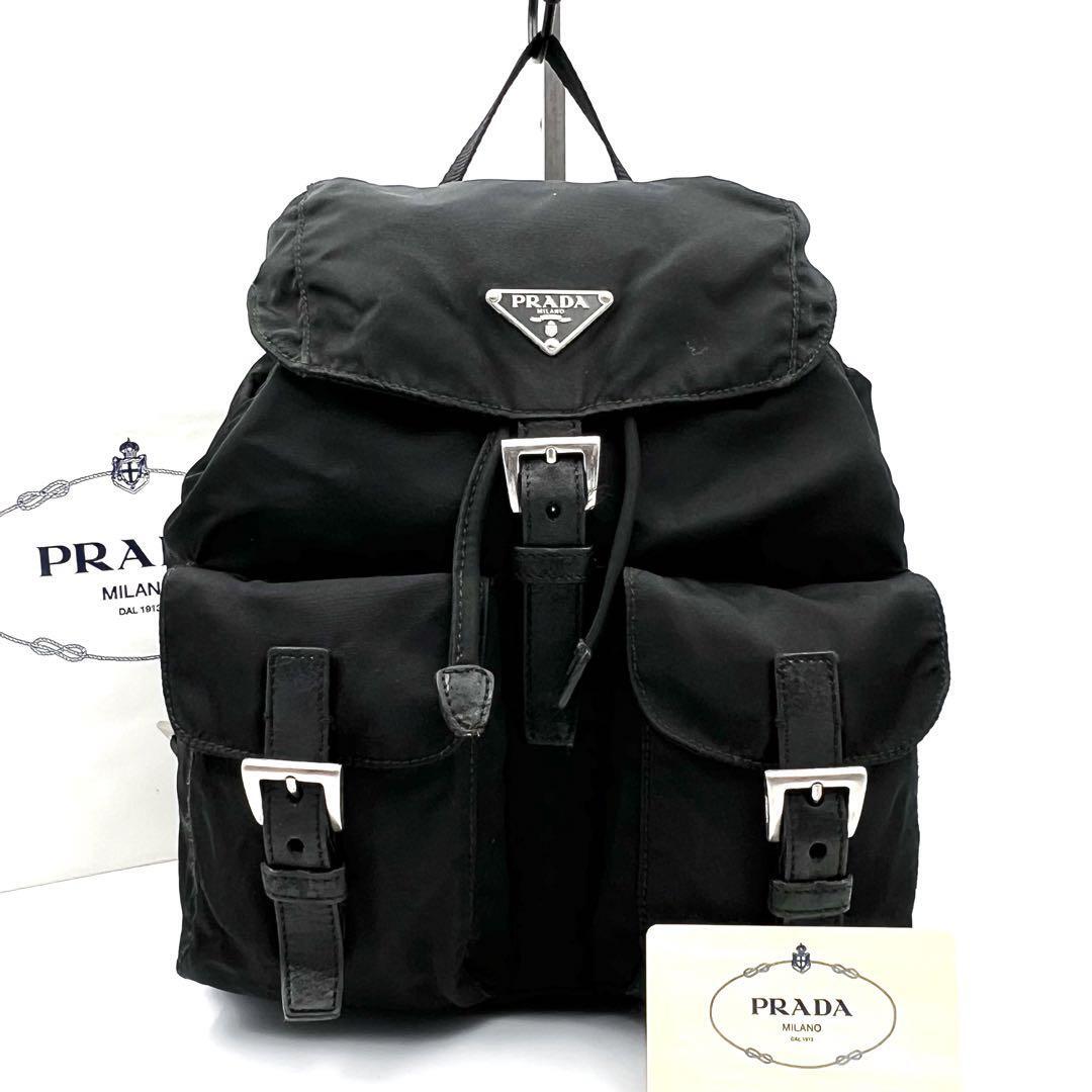 ギャラ・保存袋付き/美品✨プラダ リュック バックパック 三角