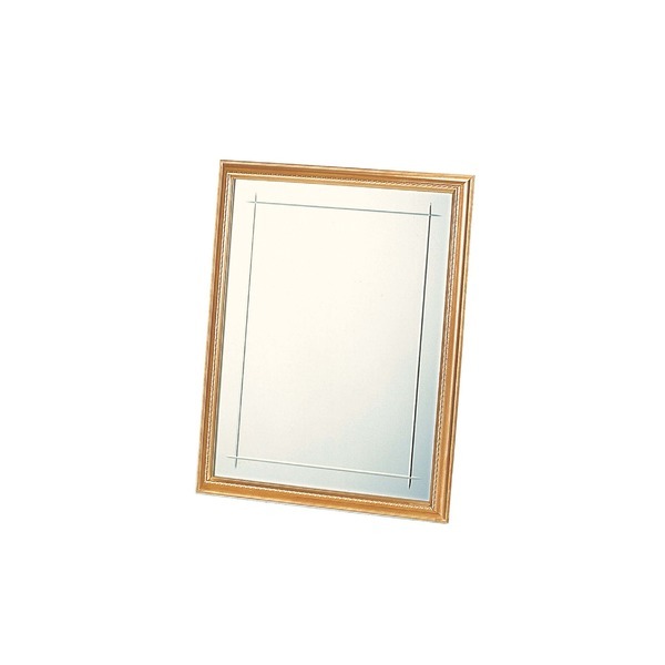 【新品】Vカット ミラー 鏡 ゴールド 約676×525×35mm 日本製