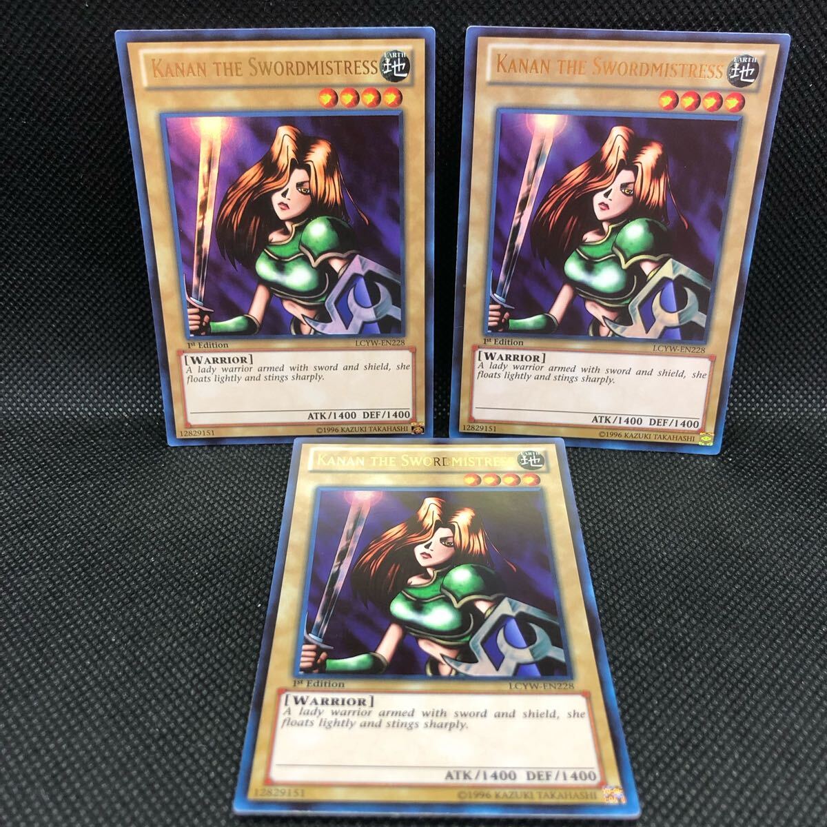 未使用品】遊戯王 英語版 女剣士カナン ウルトラレア 1st 3枚 未使用品】遊戯王 英語版 女剣士カナン ウルトラレア 1st 3枚