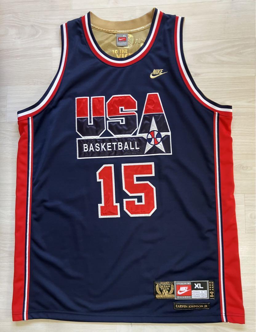 【希少】 初代ドリームチーム NBA マジック?ジョンソン JOHNSON #15 DREAMTEAM NIKE制 ユニフォーム ナイキ シャツ タンクトップ ジャージ