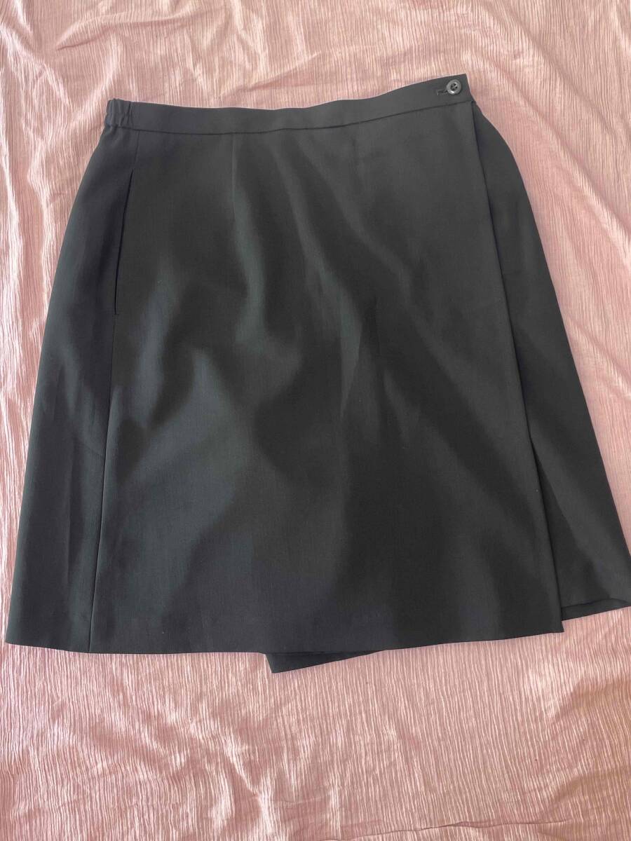 ※Cランク※【中古】Amatir_17号_ラップキュロット（黒ブラック）/AC3209/おしゃれOL制服/かわいい会社事務服